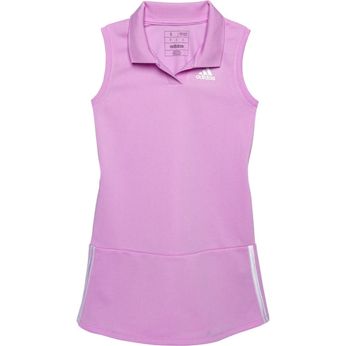 Adidas Three Stripe Little Girls Golf Dress Purple