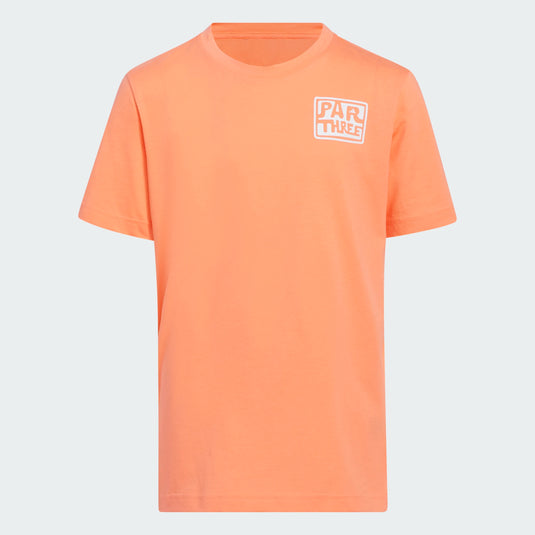 Adidas Par Tee Unisex Kids Golf Shirt Orange