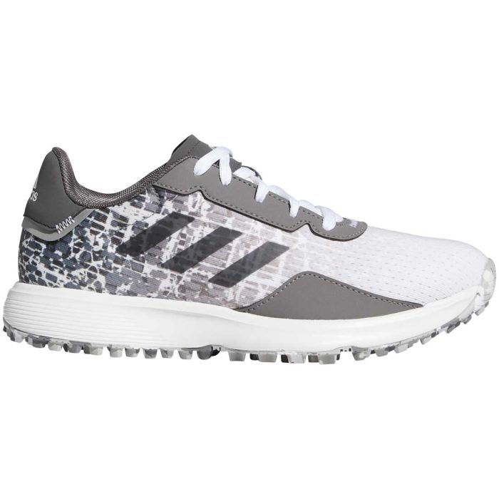 Load image into Gallery viewer, Adidas S2G Spikeless Unisex Kids Golf Shoes White/Grey Four/Grey Six
