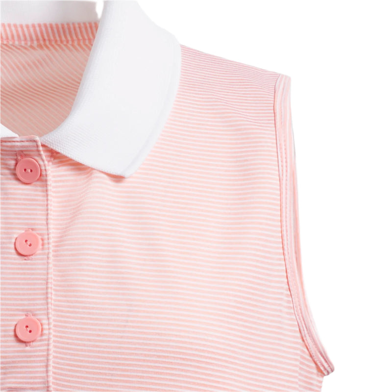 Load image into Gallery viewer, Adidas Sleeveless Girls Golf Polo Semi Pink Spark
