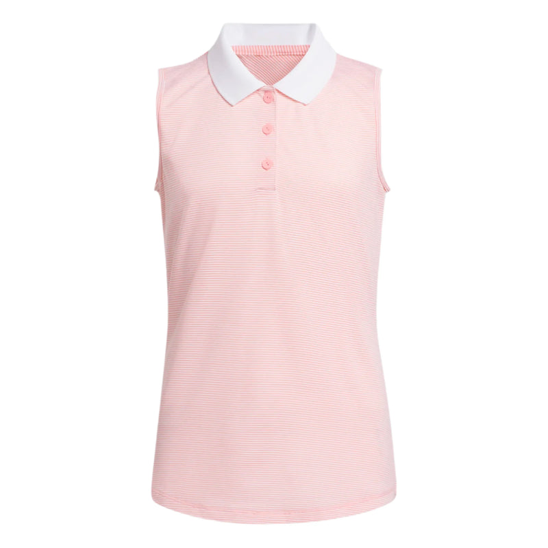 Load image into Gallery viewer, Adidas Sleeveless Girls Golf Polo Semi Pink Spark
