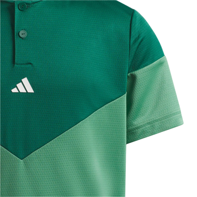 Load image into Gallery viewer, Adidas Sport Boys Golf Polo Green - Detail
