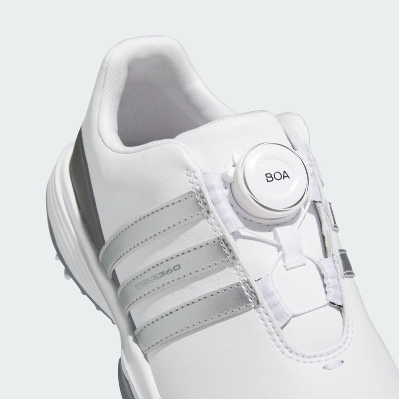 Load image into Gallery viewer, Adidas Tour360 BOA 24 Spiked Kids Golf Shoes White
