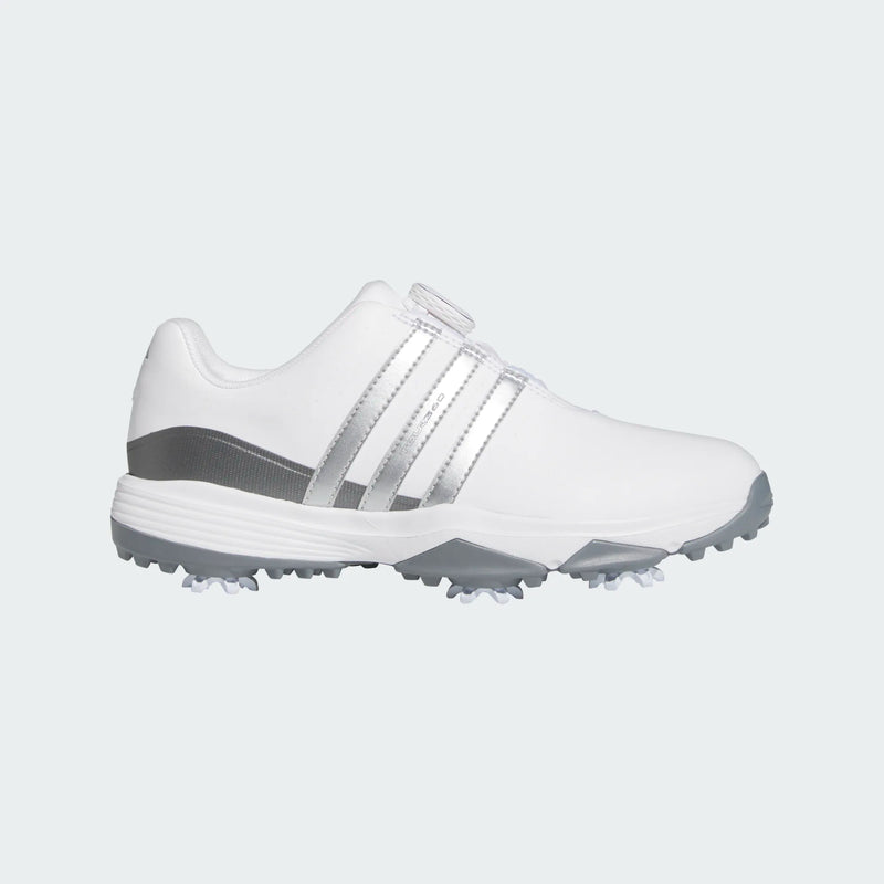 Load image into Gallery viewer, Adidas Tour360 BOA 24 Spiked Kids Golf Shoes White
