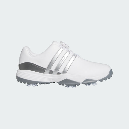 Adidas Tour360 BOA 24 Spiked Kids Golf Shoes White