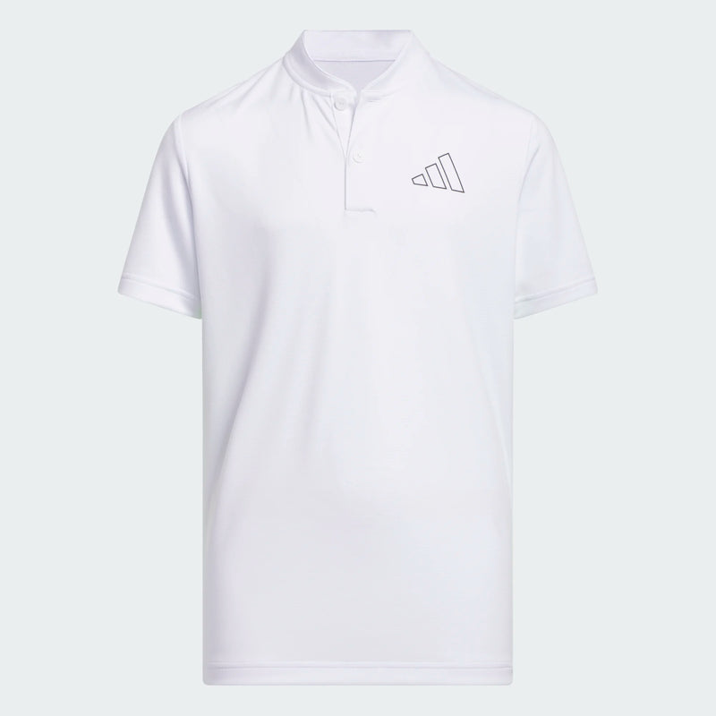 Load image into Gallery viewer, Adidas Classic Performance Fit Boys Golf Polo - White
