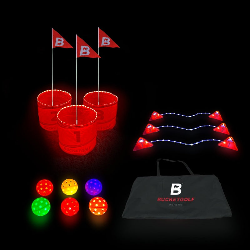 Load image into Gallery viewer, Bucket Golf 3 Hole Glow In The Dark Golf Game
