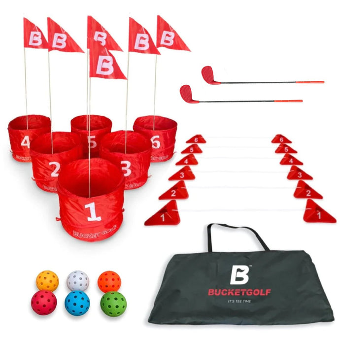 BucketGolf 6 Hole Bundle Golf Course Game (comes with clubs)