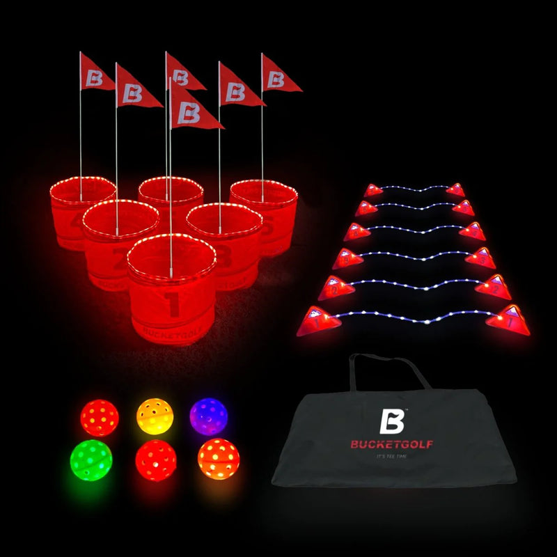Load image into Gallery viewer, Bucket Golf 6 Hole Glow In The Dark Golf Game
