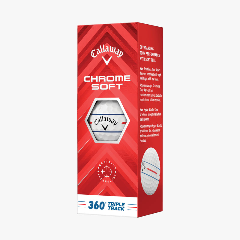 Load image into Gallery viewer, Callaway Chrome Soft Triple Track Golf Balls White - Dozen
