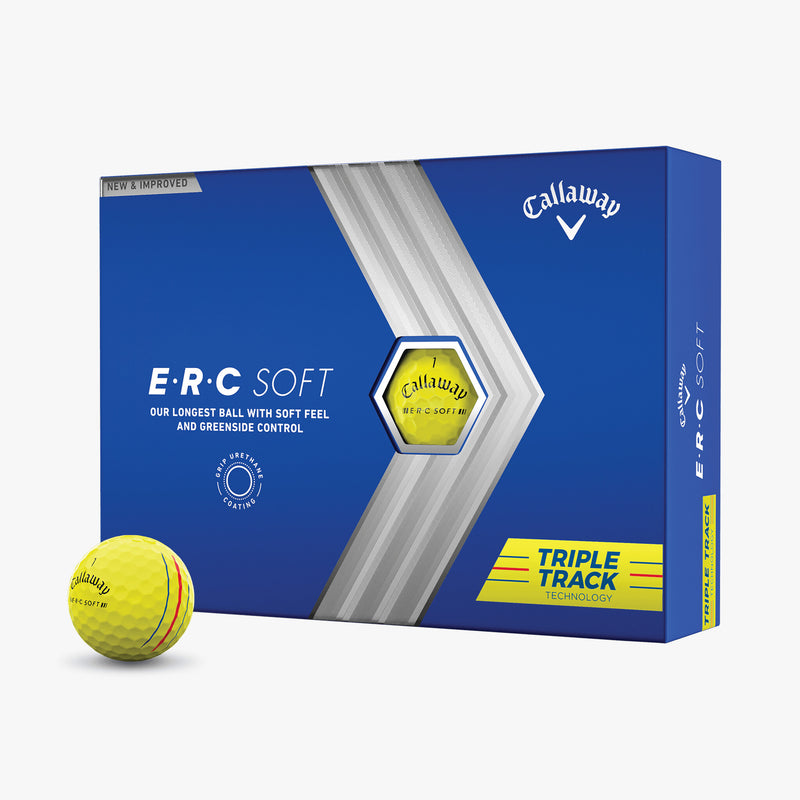 Load image into Gallery viewer, Callaway ERC Triple Track Soft Golf Balls Yellow
