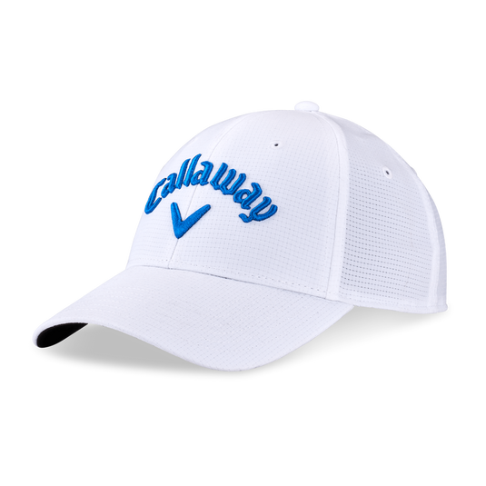 Callaway Tour 2024 Adjustable Girls Junior Golf Hat White Sky Blue