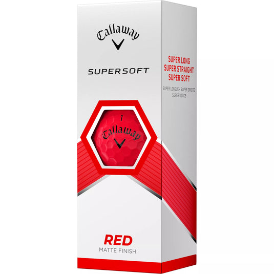 Callaway Supersoft Golf Balls Matte Red - 3 Pack