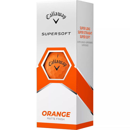 Callaway Supersoft Golf Balls Matte Orange - 3 Pack