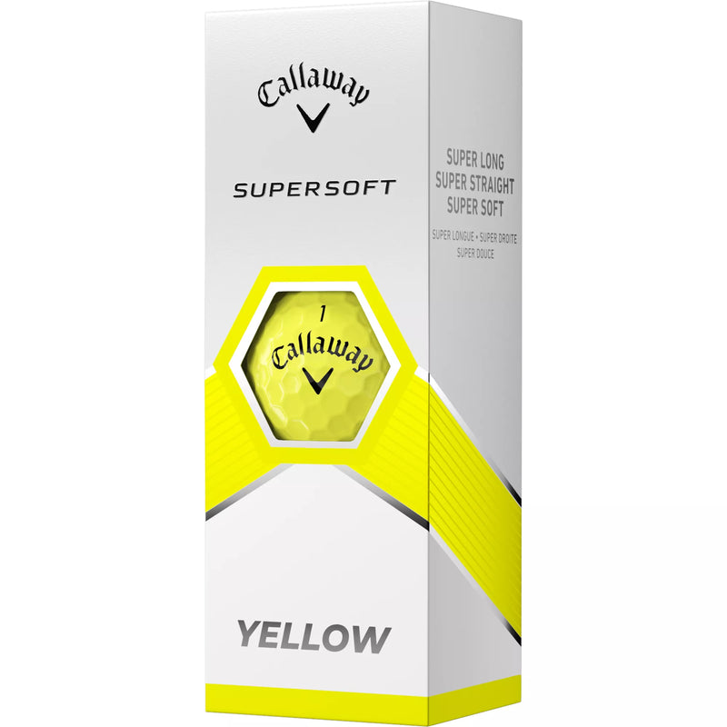 Load image into Gallery viewer, Callaway Supersoft Golf Balls Yellow - 3 Pack
