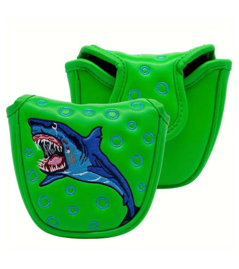 Load image into Gallery viewer, Shark Embroidered Alignment Putter Headcover
