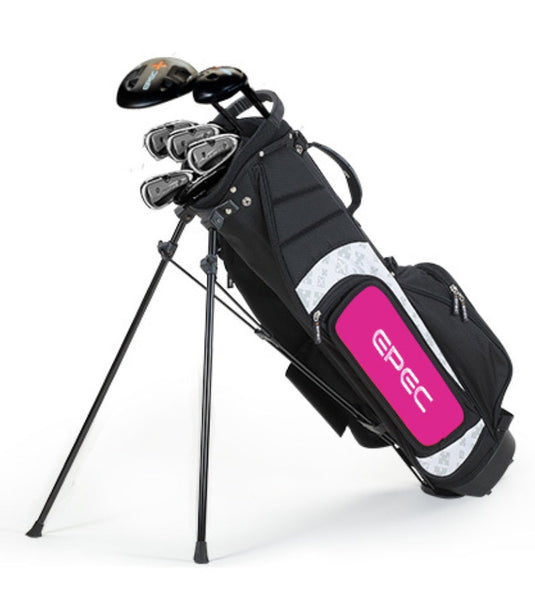 GolfGirl Junior Girls Golf Complete Set V3 with Pink Clubs and Bag, Ages  8-12, 4 Ft. 6 In., 5 Ft. 11 In. Tall, Left Hand