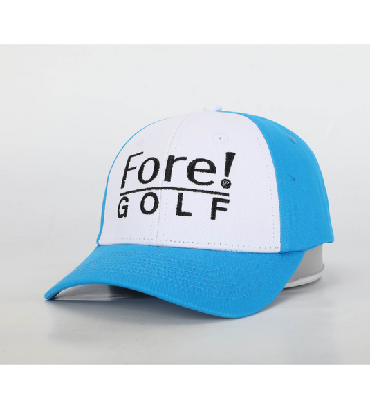 Fore! Golf Boys Youth Golf Hat Blue