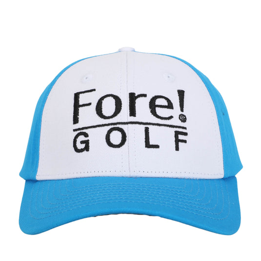 Fore! Golf Boys Youth Golf Hat Blue