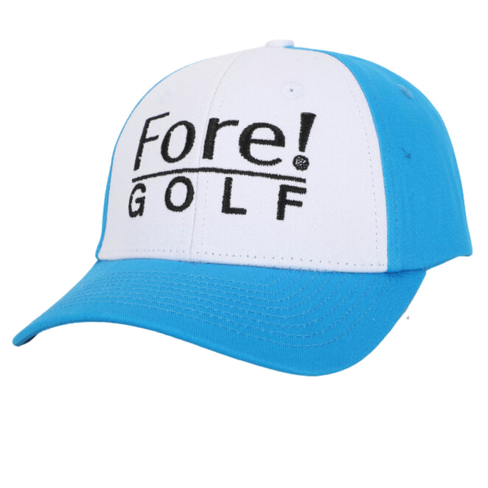 Fore! Golf Boys Youth Golf Hat Blue