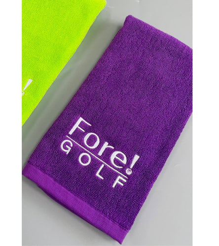Fore! Golf Junior Golf Towel Purple