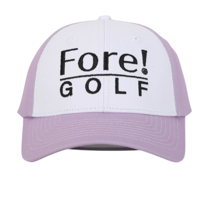 Load image into Gallery viewer, Fore Girls Golf Hat Purple Front
