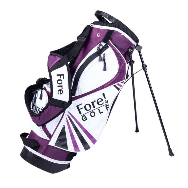 Load image into Gallery viewer, Fore! Golf Junior Stand Bag Purple Ages 3-5 (Bag Height 22&quot;)
