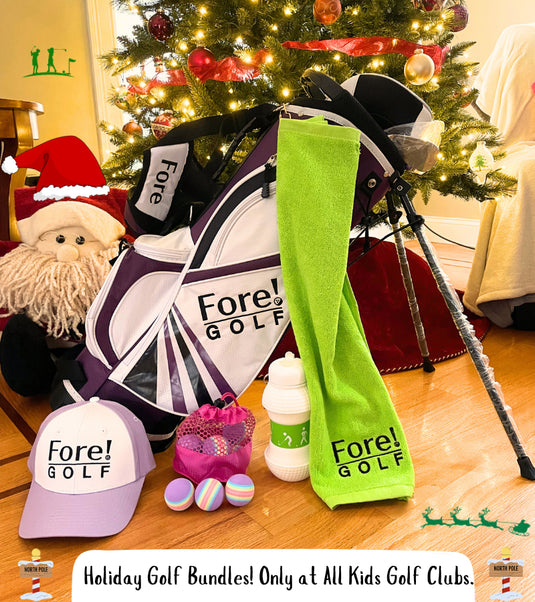 Fore! U-Lite Girls Golf Set for Ages 3-5 Holiday Bundle