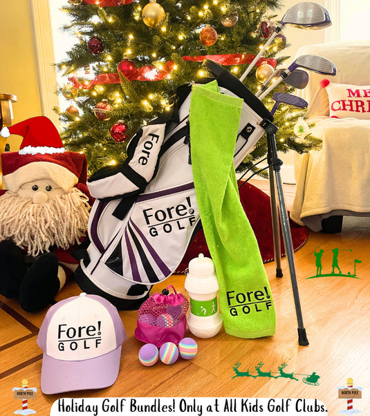 Fore! U-Lite Girls Golf Set for Ages 6-8 Holiday Bundle
