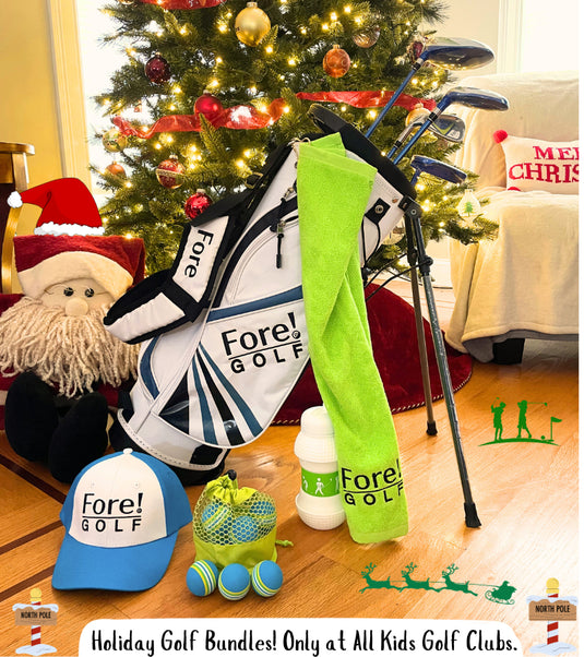 Fore! U-Lite Kids Golf Set for Ages 6-8 Holiday Bundle