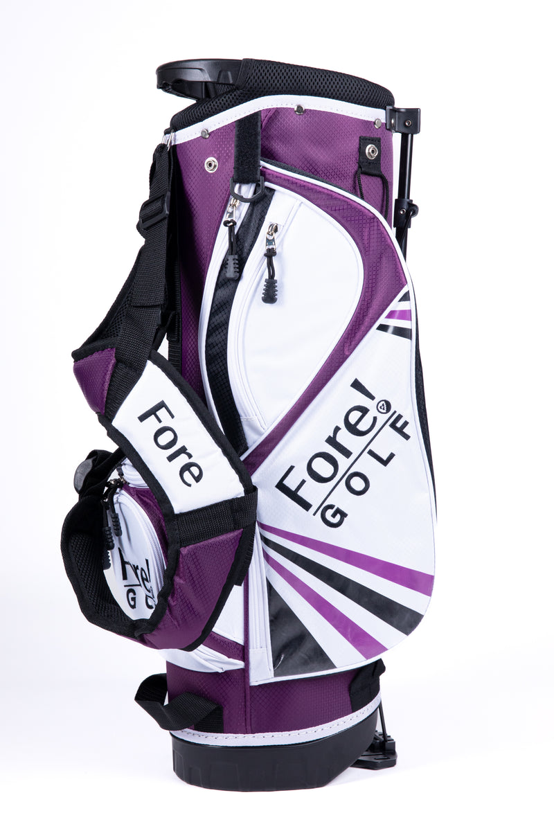 Load image into Gallery viewer, Fore! Junior Golf Bag for Girls Purple Upright
