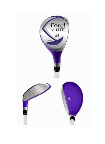 Fore! U-Lite Girls Golf Hybrid for Ages 6-8 Purple - Right & Left Hand