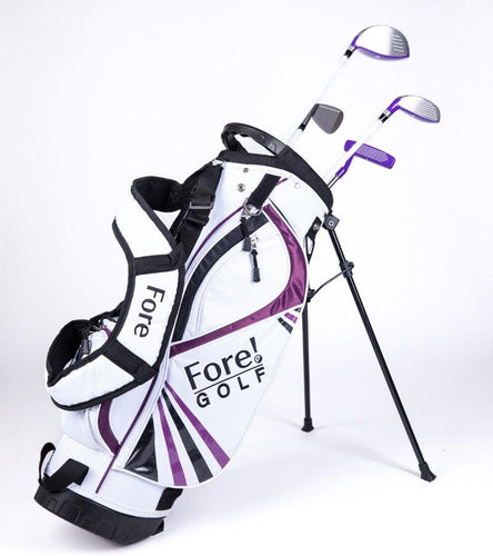 Fore! Ulite Girls Golf Club Set for Ages 6-8 Purple