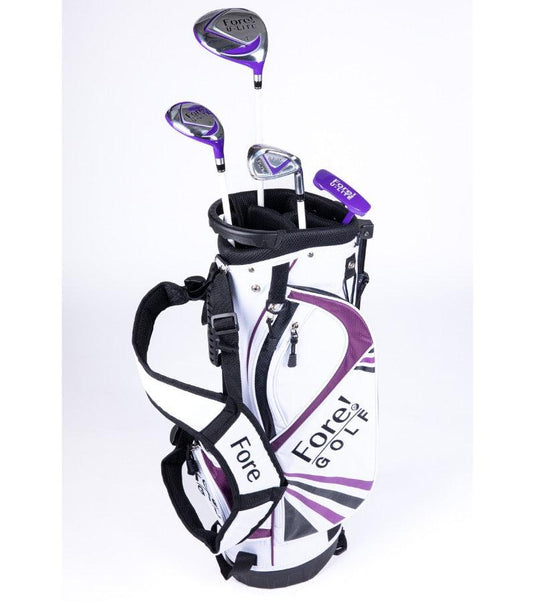 Fore! U-Lite 4 Club Girls Golf Set for Ages 6-8 (44-52 inches) Purple
