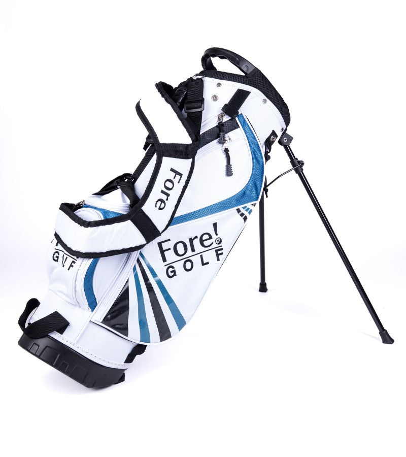Load image into Gallery viewer, Fore! Kids Golf Stand Bag - White Blue
