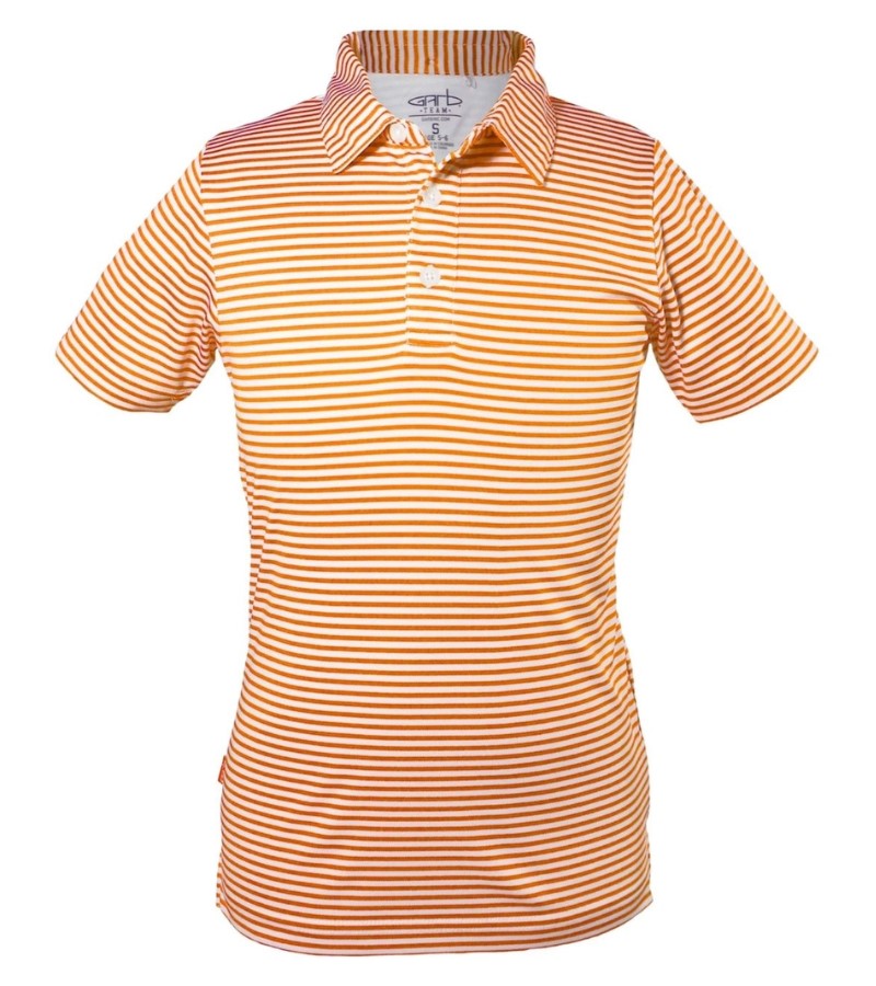 Load image into Gallery viewer, Garb Caron Striped Toddler Boys Golf Polo Orange
