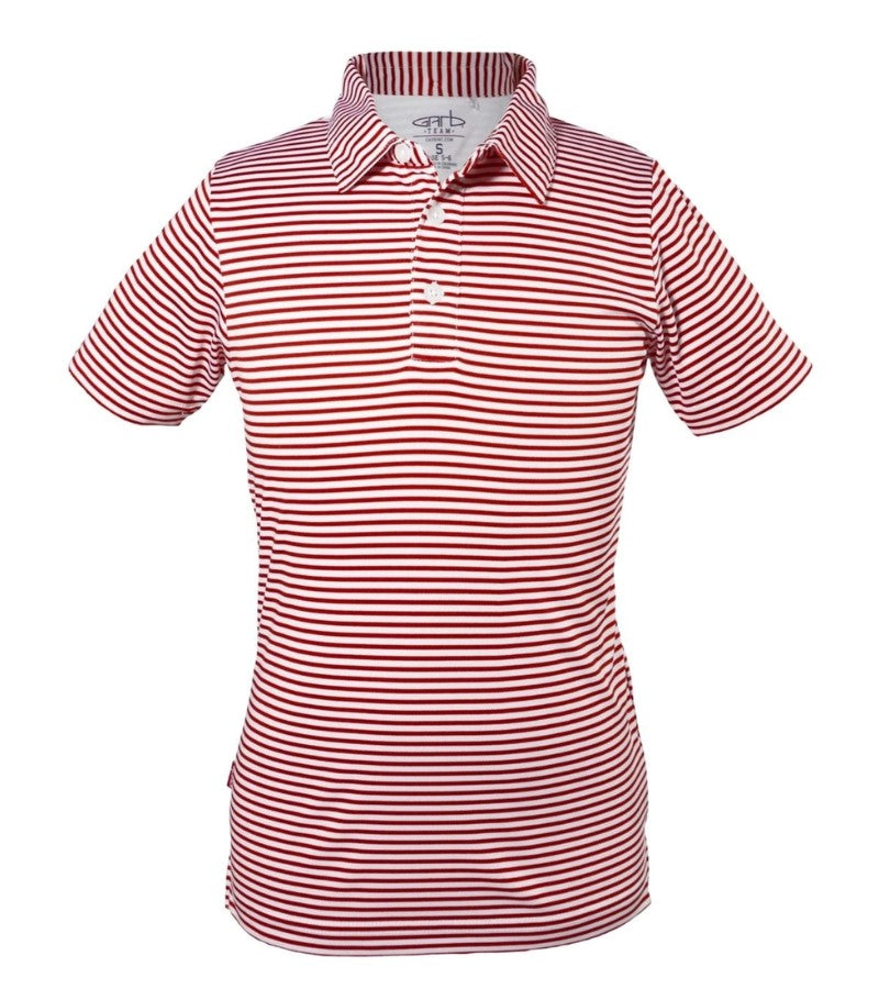 Load image into Gallery viewer, Garb Caron Striped Toddler Boys Golf Polo Red
