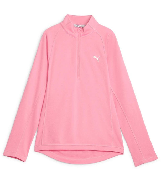 Puma Girls Golf Half Zip - Strawberry Burst