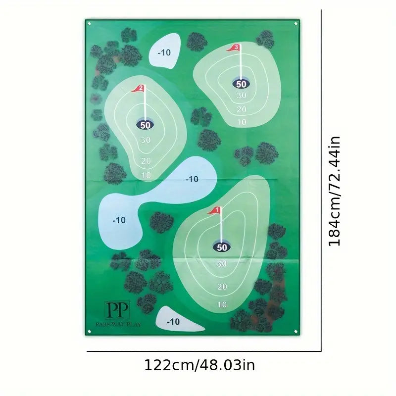 Load image into Gallery viewer, Golf Course Velcro Chipping Game Dimensions
