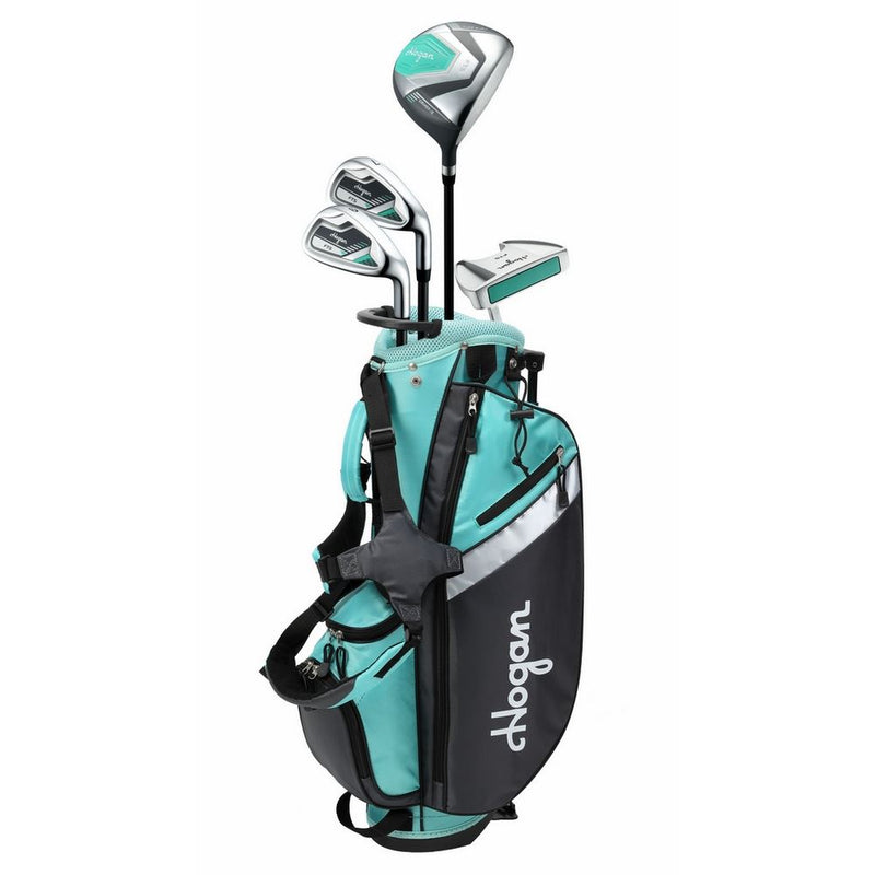 Load image into Gallery viewer, Hogan Golf FTS 4 Club Girls Golf Set Ages 6-8 (kids 45-54&quot; tall) Teal
