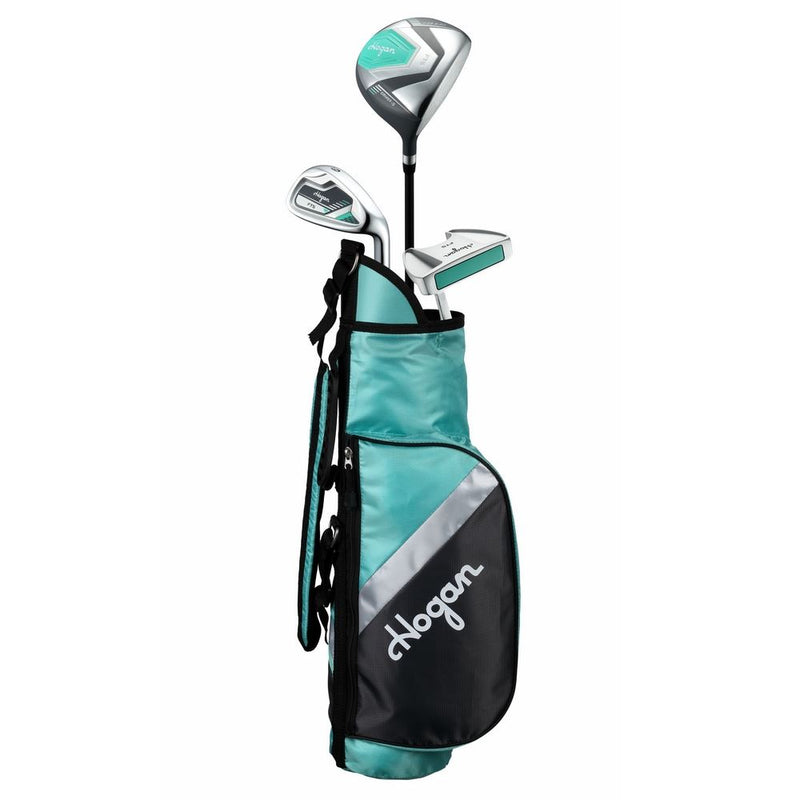 Load image into Gallery viewer, Hogan Golf FTS 3 Club Girls Golf Set Ages 3-5 (kids 36-45&quot; tall) Teal
