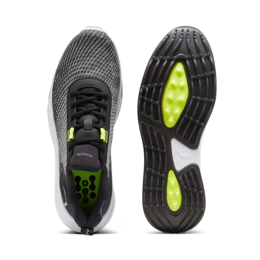 Puma Fusion Crush Sport Jr Spikeless Golf Shoes Black Electric Lime Bottom