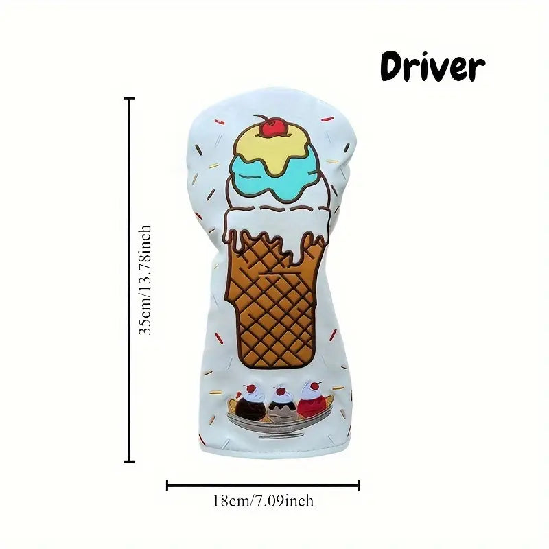 Load image into Gallery viewer, Ice Cream Driver Headcover Dimensions
