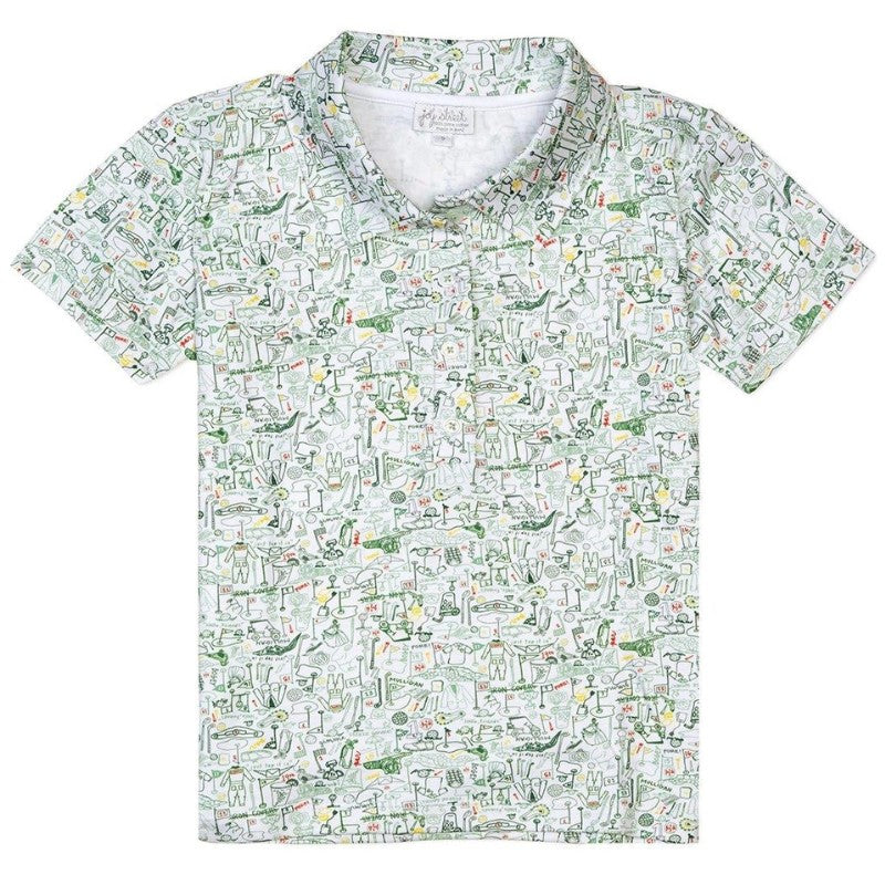 Load image into Gallery viewer, Golf Print Polo Toddler Boys
