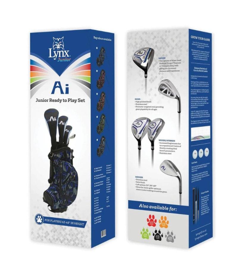 Load image into Gallery viewer, Lynx Ai Junior Golf Set Ages 5-7 Blue

