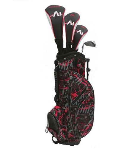 Lyns Ai Junior Golf Set for Kids 47-51 Inches Tall Red