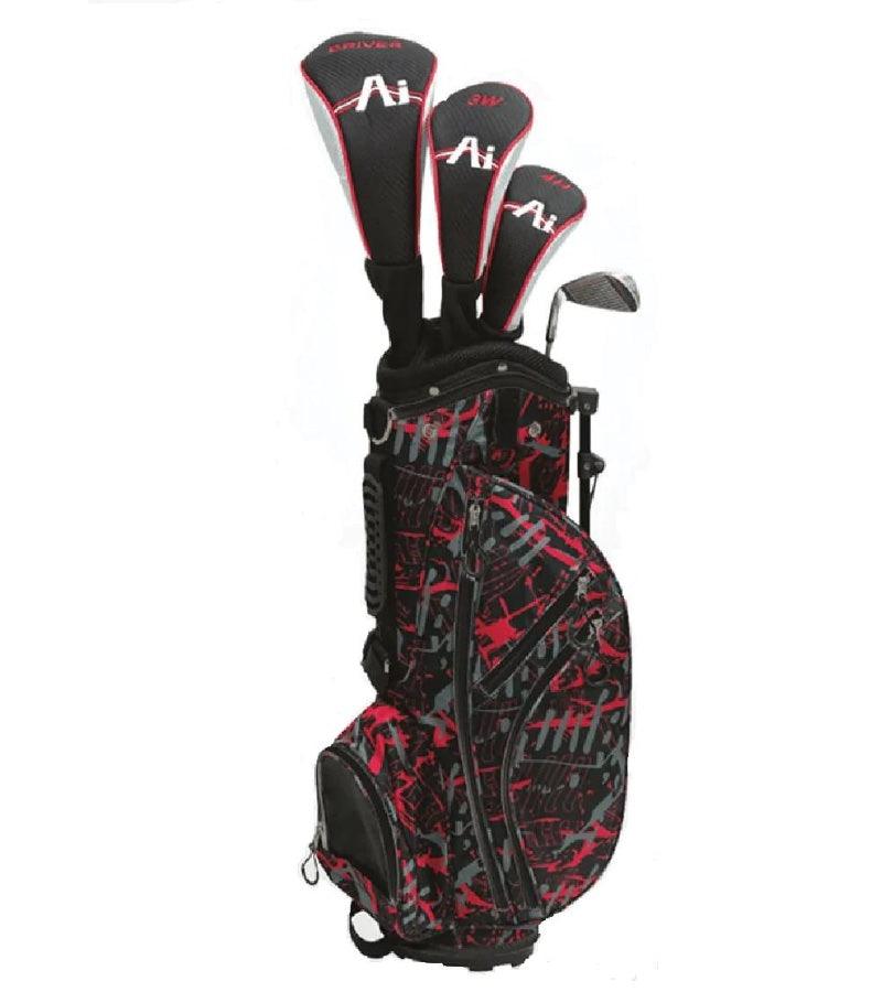 Load image into Gallery viewer, Lyns Ai Junior Golf Set for Kids 47-51 Inches Tall Red
