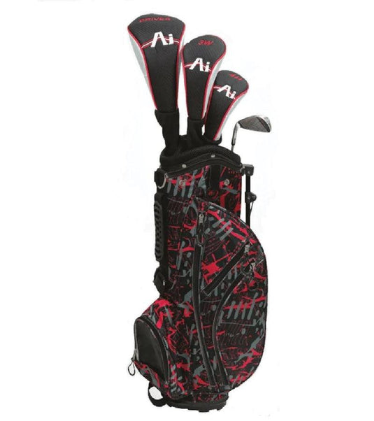Lyns Ai Junior Golf Set for Kids 47-51 Inches Tall Red