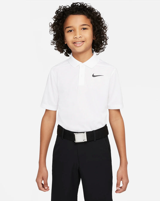 Nike Dri-Fit Victory Boys Golf Polo White