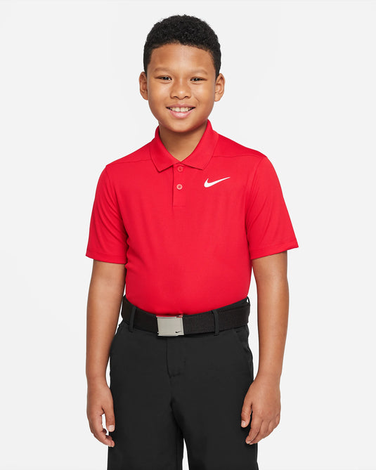 Nike Dri-Fit Victory Boys Golf Polo Red